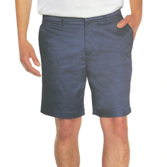 BANANA REPUBLIC NWT Mens Navy Blue Flat Front Shorts Pockets Chino Preppy 30 - Picture 1 of 13